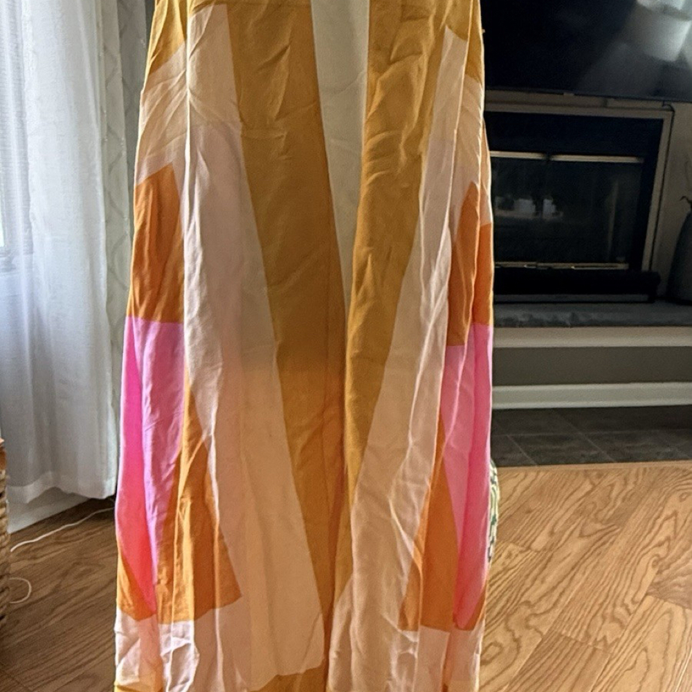 O'Neill Women's Geometric Color block Midi Summer Sun Dress  Size S - Picture 2 of 6